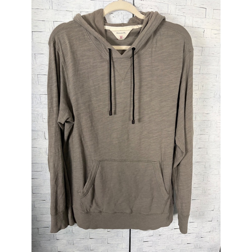 Rag & Bone Mens Classic Slub Cotton Hoodie Taupe Brown Pullover Gorpcore Granola